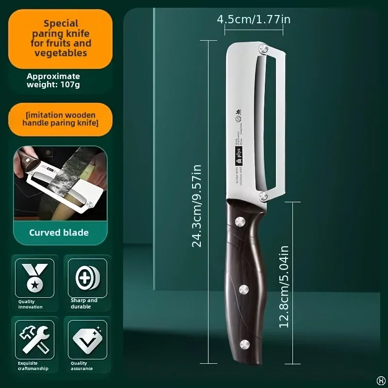 Stainless Steel Peeler with Wooden Handle Fruit & Vegetable Peeling Tool