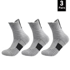 Anti-Slip Football Socks Men Breathable Cotton Soccer Socks 3 Pairs