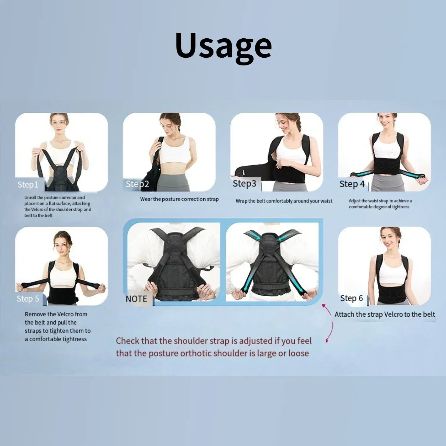 Orthopedic Posture Corrector Brace Adjustable Upper Back Support