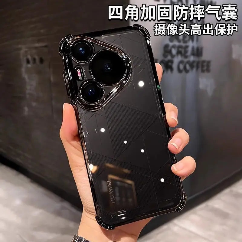 Luxury Clear Electroplated Case for Huawei Pura 80 Pro Plus & 80 Ultra