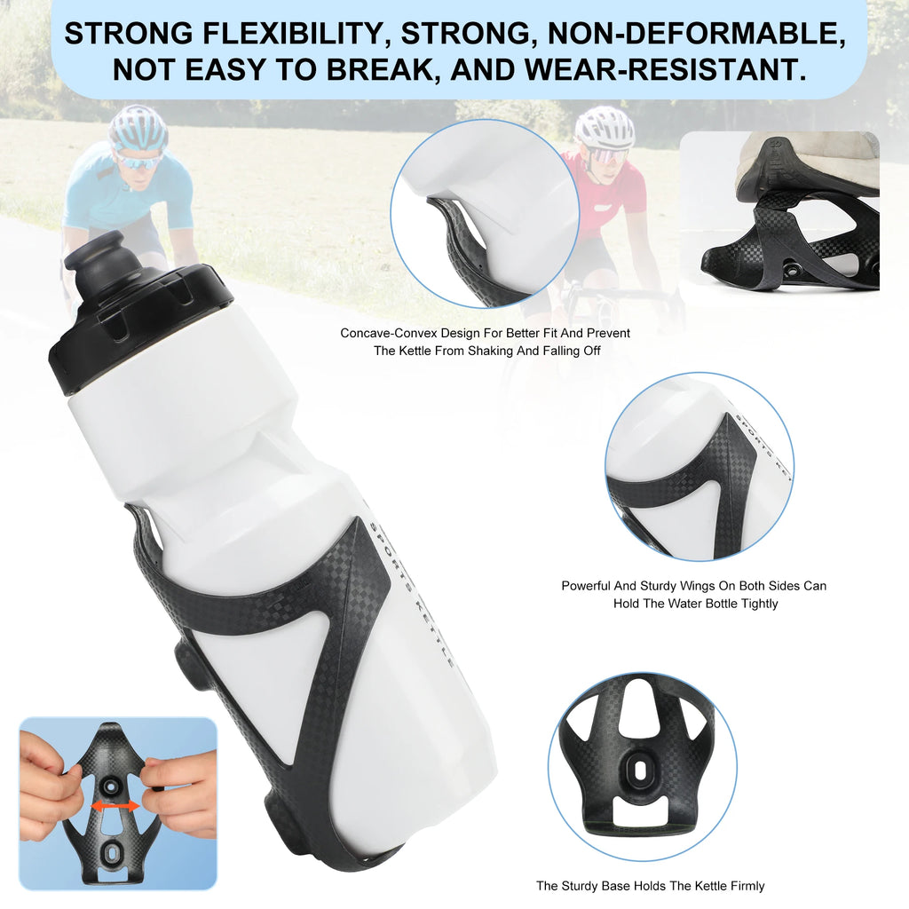 Bike Water Bottle Cage Lightweight Nylon Carbon Fiber Holder MTB