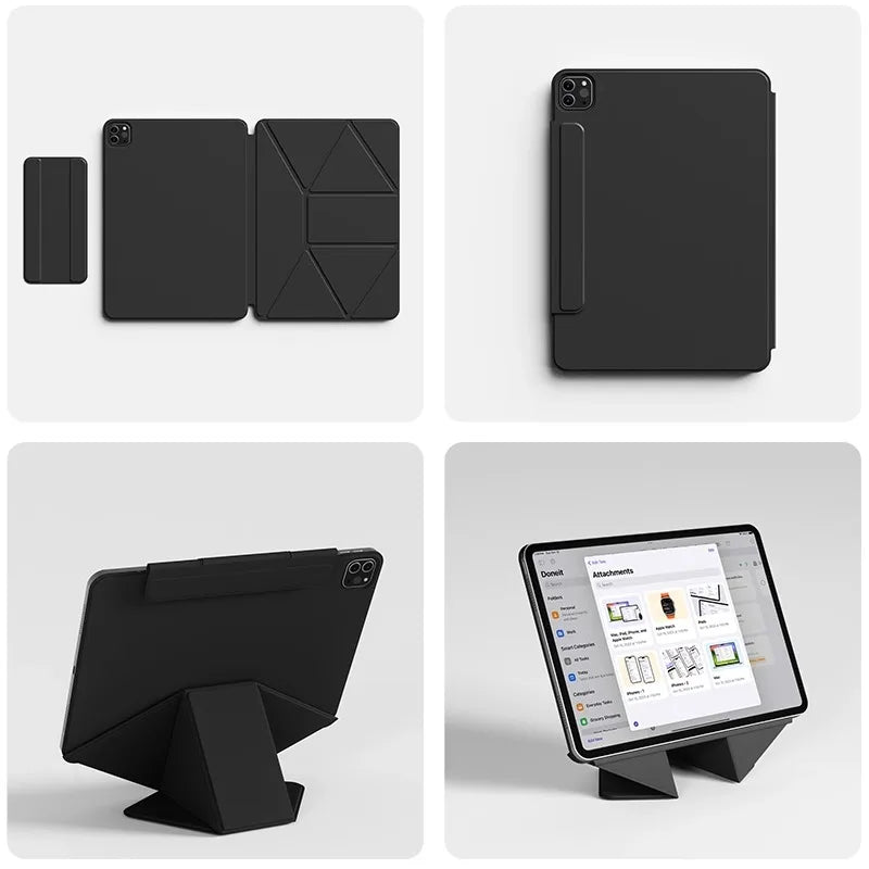 Magnetic Smart Folio Case for iPad Air Pro 13 Mini A17 Pro Cover