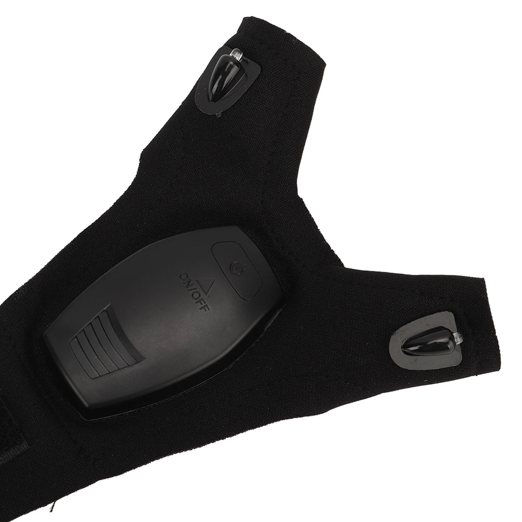 LED Gloves Rechargeable Fingerless Flashlight for Fishing Cycling