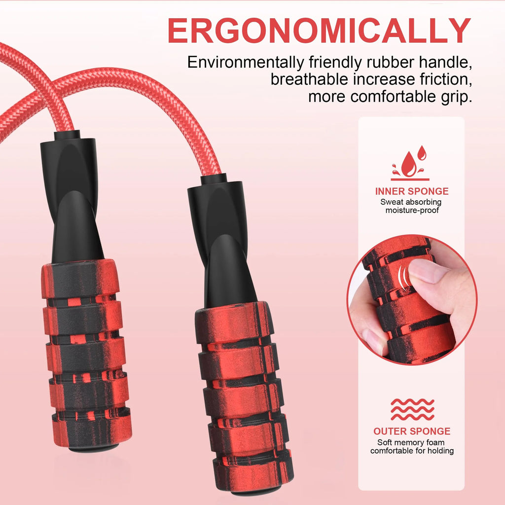 Professional Skipping Rope Thick Woven Bearing Speed Training Rope