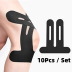 10PCS Kinesiology Knee Tape Waterproof Elastic Athletic Support Strip