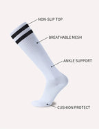 Striped Football Socks Men, Women & Kids Over Knee Soccer Rugby Sports