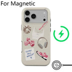 Luxury Ballerina Magnetic Case for iPhone 17 16 15 14 13 Pro Max Cover