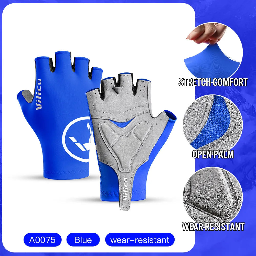 Half Finger Cycling Gloves Anti Slip MTB Road Bike Breathable