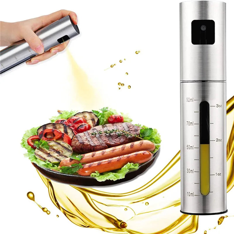 BBQ Oil Spray Bottle 304 Stainless Steel Olive Oil & Vinegar Sprayer Secondary image