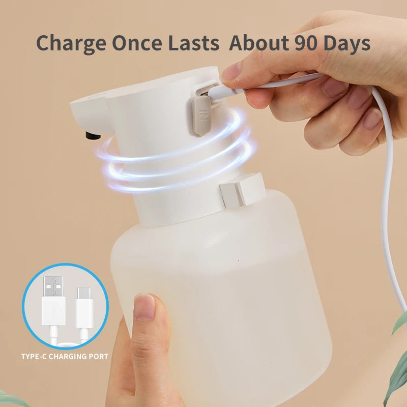 Wall Mounted Automatic Soap Dispenser 500ML Rechargeable Sensor Foam Dispenser