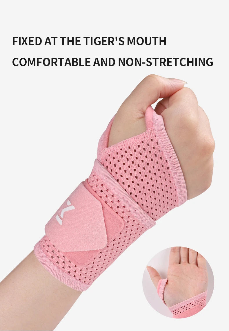 Adjustable Wrist Support Strap Brace Black for Badminton Tennis Gym