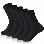 5/10/20 Pairs Solid Crew Socks Breathable Sweat-Absorbing All Season