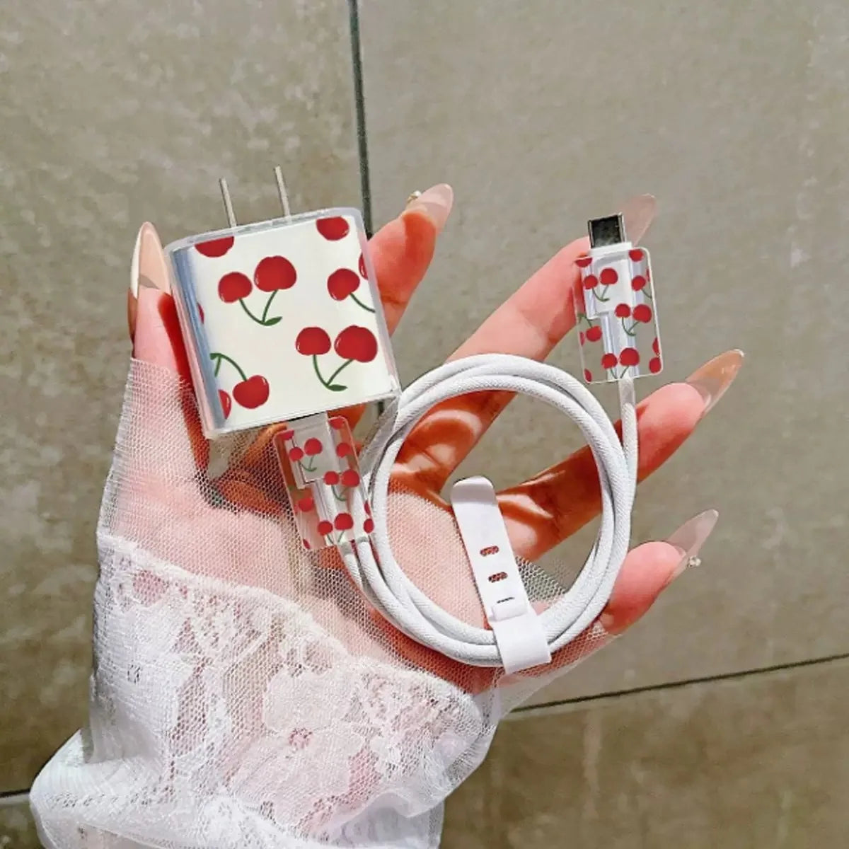 Transparent Animal Charger Case for iPhone 18W/20W