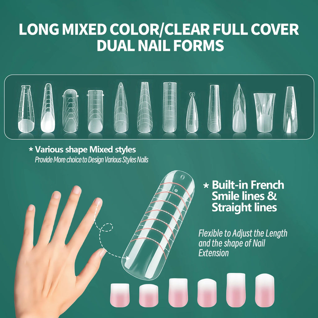 Nailpop Dual Forms Reusable Nail Extension Molds with Scale Design