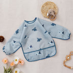 Waterproof Baby Bib Long Sleeve Apron for Feeding & Drawing
