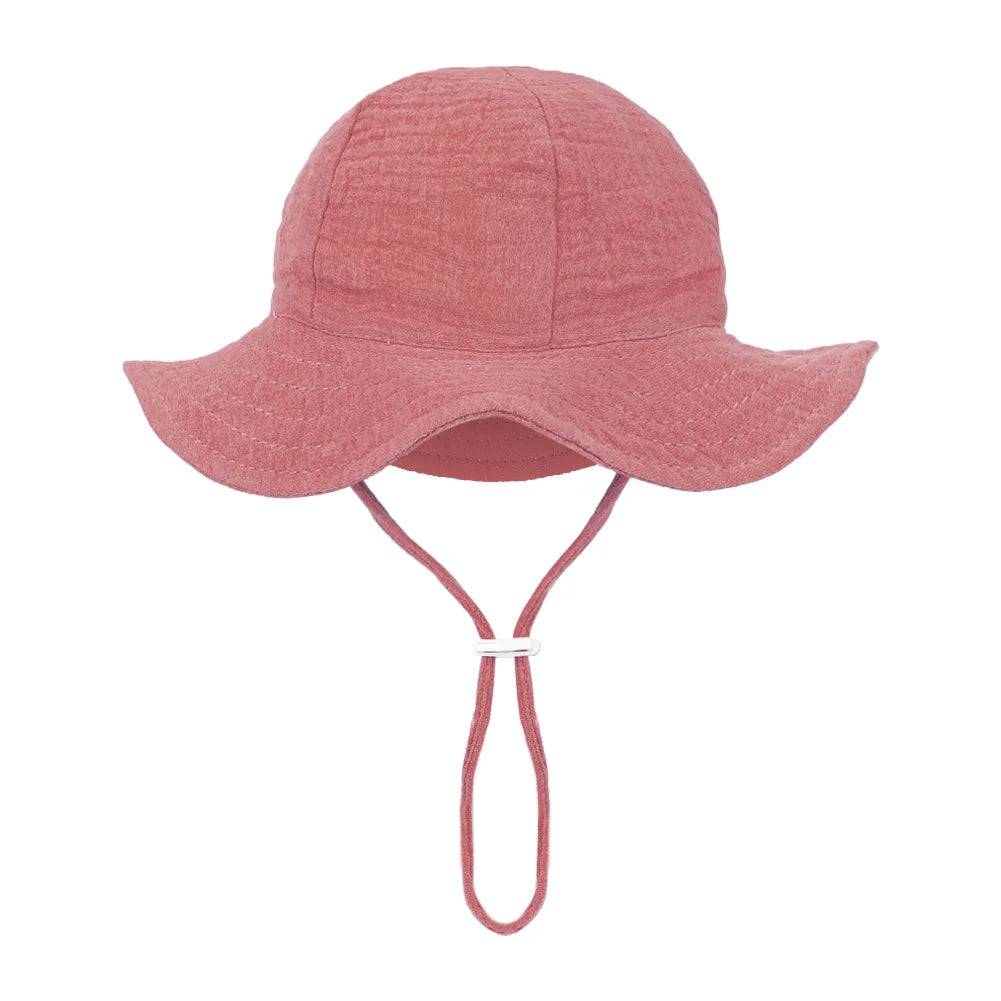Floral Baby Bucket Hat UK Adjustable Infant Sun Cap