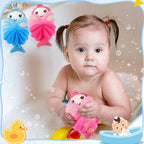 2PCS Kids Cartoon Bath Loofah Soft Bath Sponge Body Scrubber
