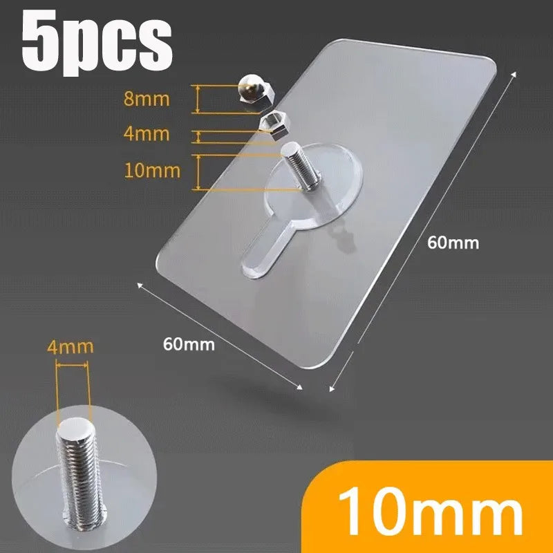 Punch-Free Screw Stickers Invisible Wall Picture Hanging Hooks