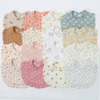 Flower Print Baby Bibs Soft Cotton Feeding Scarf for Girls