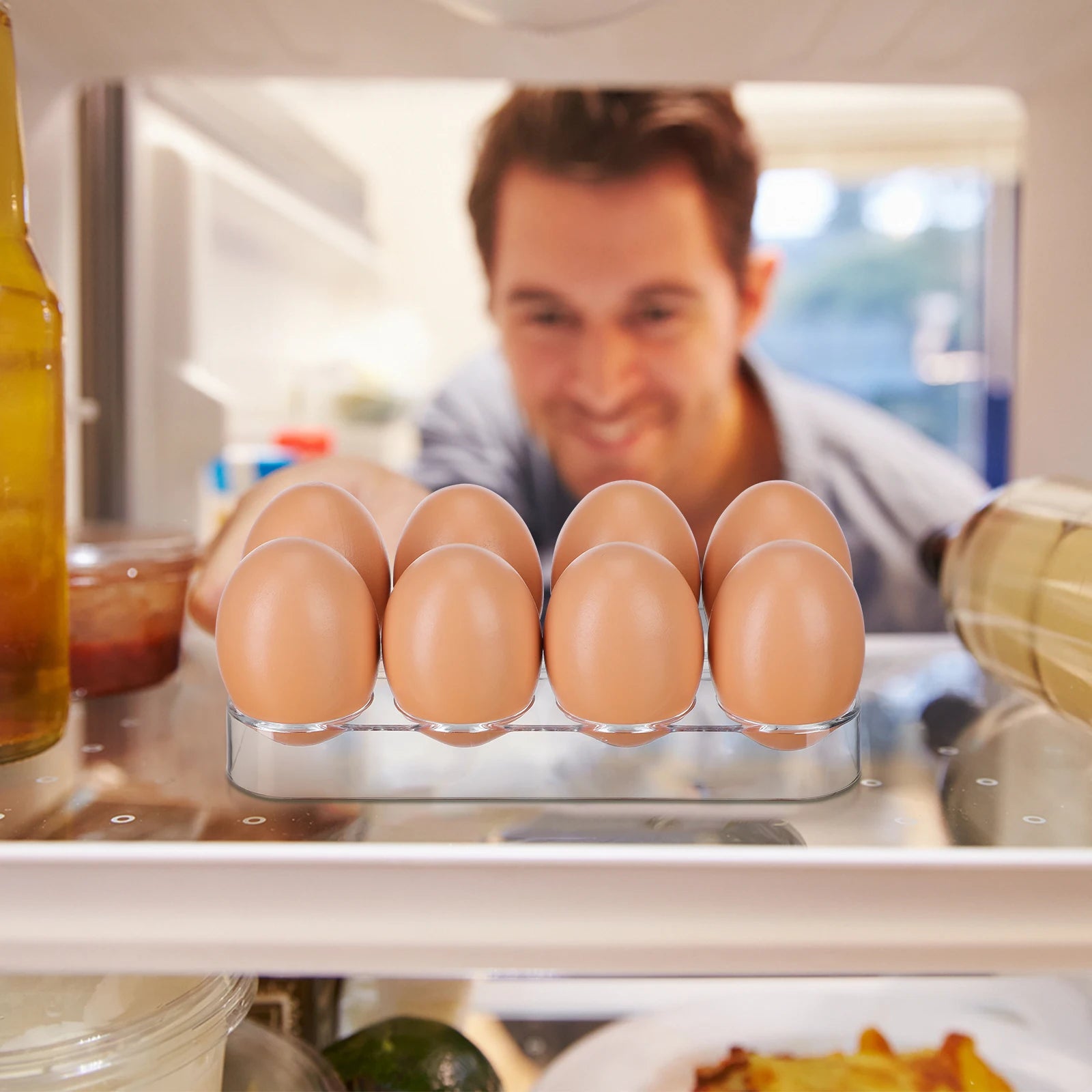 Egg Storage Box Fridge Egg Holder Tray