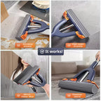 Mini Mop Self Squeeze Mop Powerful Folding Household Clean Tools No Hand Wash Strong Absorbent Mop for Bathroom Kitchen Desktop