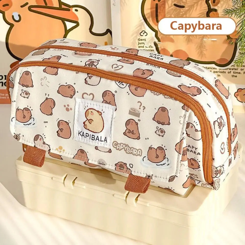 INS Capybara 4-Layer Large Pen Bag Pencil Case