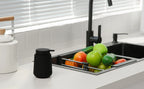 Matte Black Liquid Soap Dispenser 11oz Modern Bathroom & Kitchen Pump Bottle