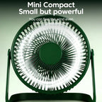 Mini USB Desk Fan UK 360° Adjustable Portable Cooling Fan