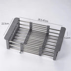 Roll-Up Triangle Dish Drying Rack Foldable Sink Corner Organizer