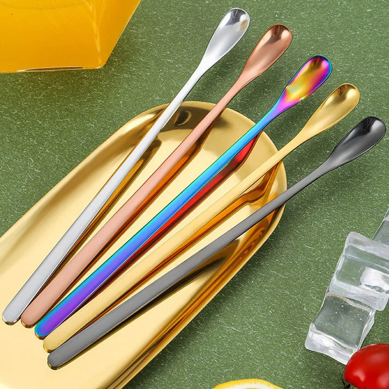 3PCS Stainless Steel Stirring Spoon Set Coffee Tea Dessert Spoons