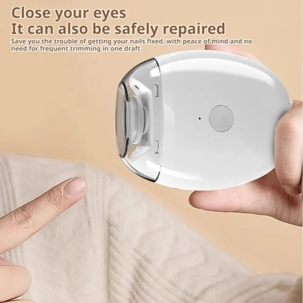 2 in 1 Electric Nail Clipper LED Nail Grinder Trimmer Tool