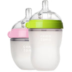 2 Pack BPA Free Baby Feeding Bottles Silicone Set