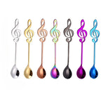 Musical Notes Spoon 304 Stainless Steel – Creative Coffee & Dessert Spoon