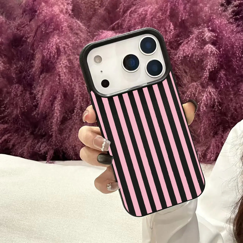 Colorful Striped Couple Case for iPhone 11 12 13 14 15 16 17 Pro Max