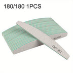 Professional Nail File Set 80-240 Grit Half Moon Nail Buffer