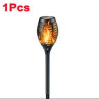 Solar Flame Torch Lights Waterproof Garden Décor