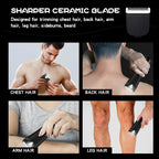 Men's Body Trimmer Electric Groin Groomer Ceramic Blade Wet/Dry
