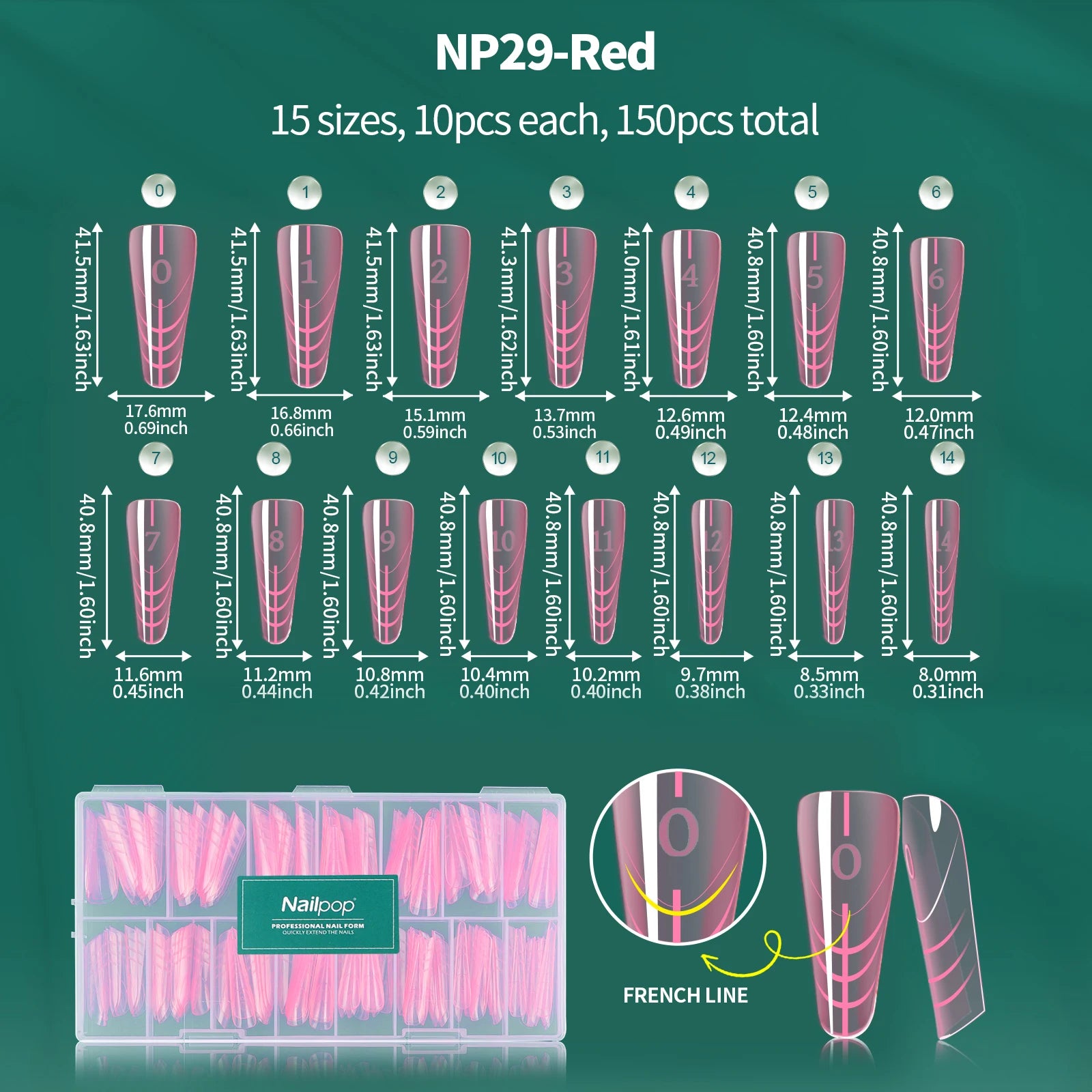 Nailpop Dual Forms Reusable Nail Extension Molds with Scale Design