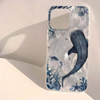 Ocean Shark Whale Shockproof Case for iPhone 17 16 15 14 13 Pro Max