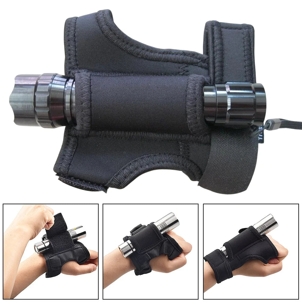 Torch Wrist Strap | Neoprene Diving Torch Mount for Scuba & Outdoor