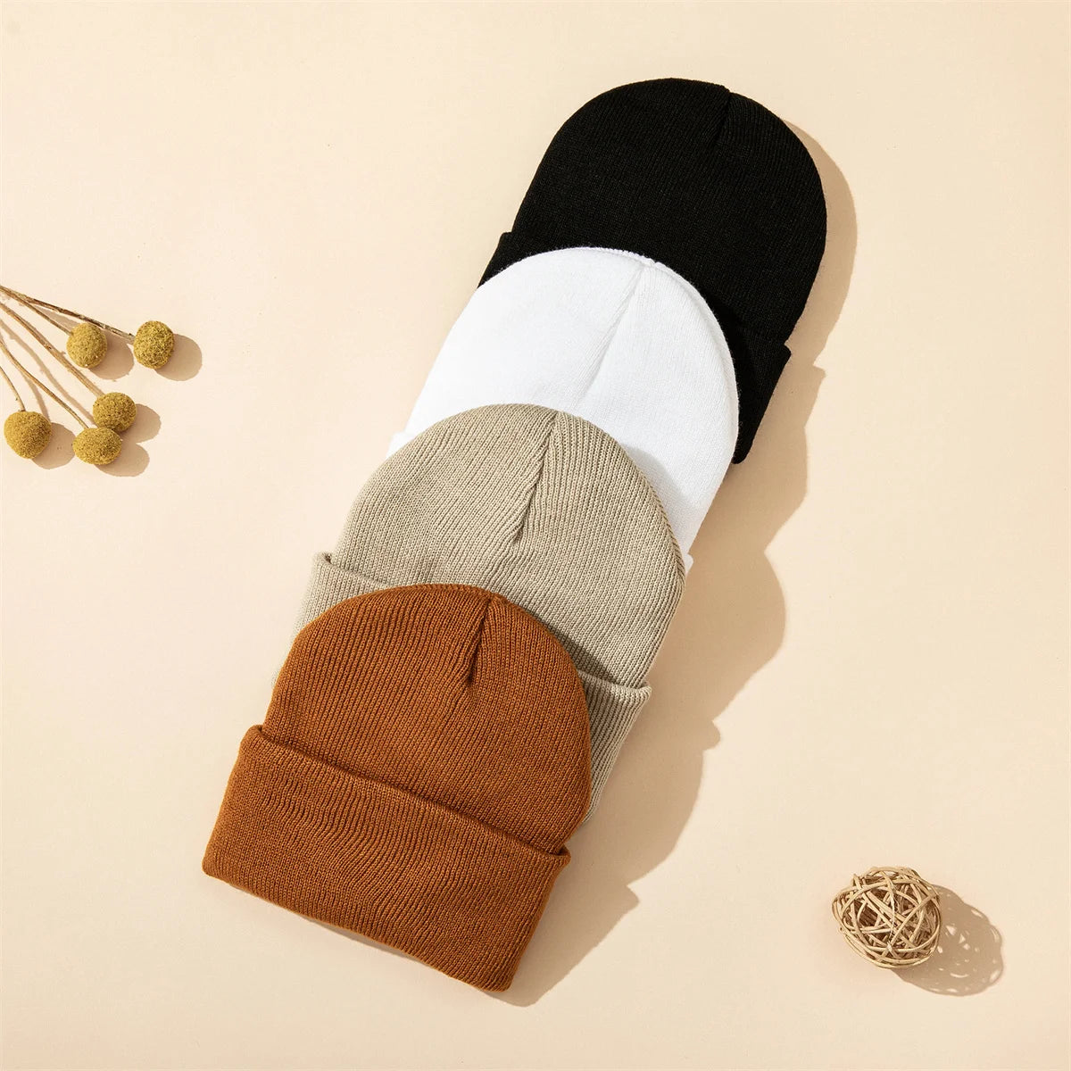 Baby Knitted Winter Hat Soft Warm Newborn Bonnet