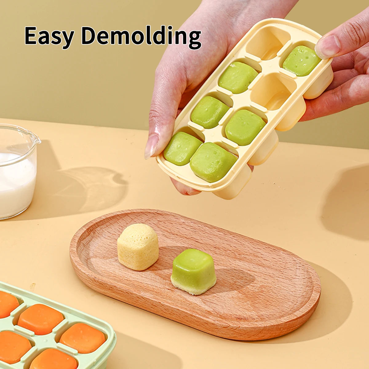 Mini Silicone Ice Cube Tray UK 8 Grid Ice Mold With Lid| Whisky Ice Maker