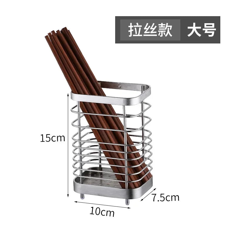 Hanging Cutlery Holder Stainless Steel Drainer