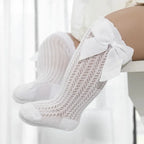 Baby Girl Lace Knee Socks Cotton Bow Socks 0-24 Months