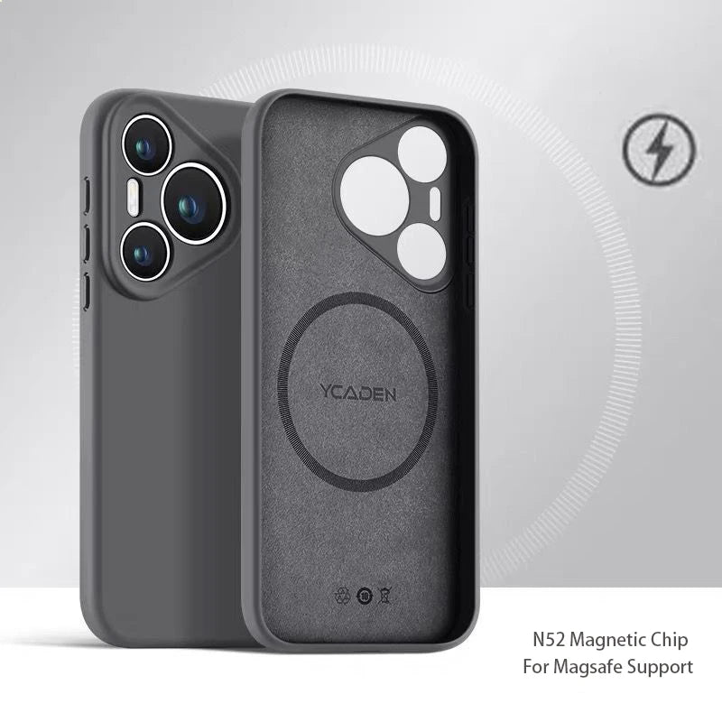 Magnetic Liquid Silicone Case for Huawei Pura 80 70 P60 Nova 14 Pro