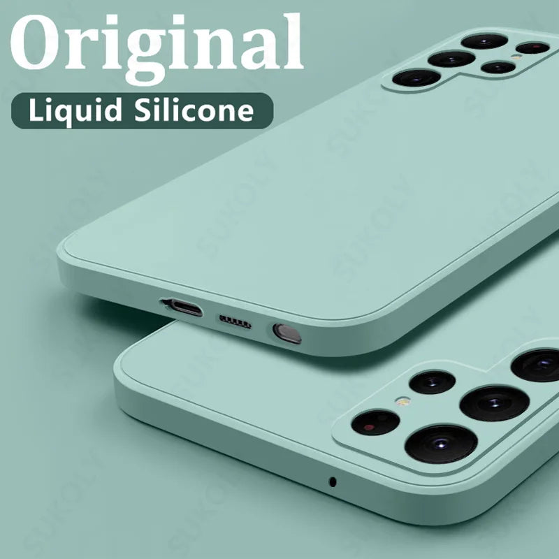 Shockproof Liquid Silicone Case for Samsung Galaxy S22 S23 S24 S25 S26