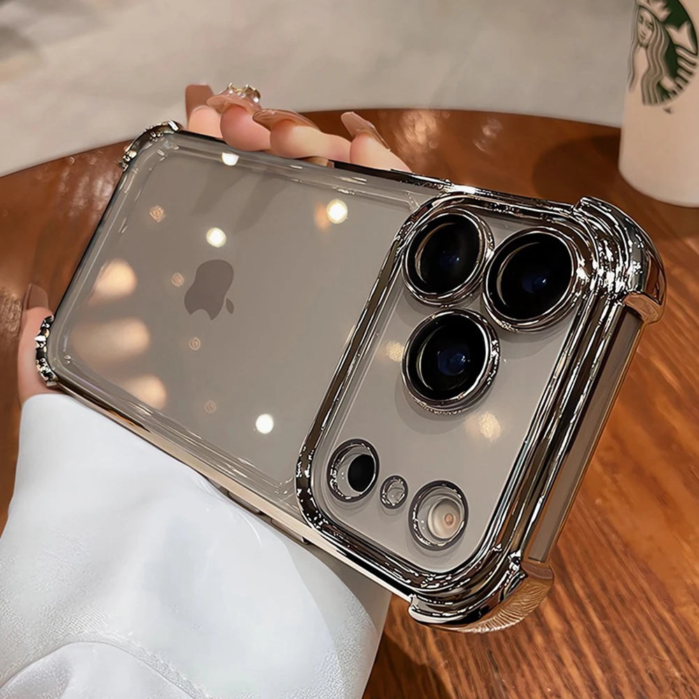 Shockproof iPhone Case | Electroplated Cover with Camera Protection