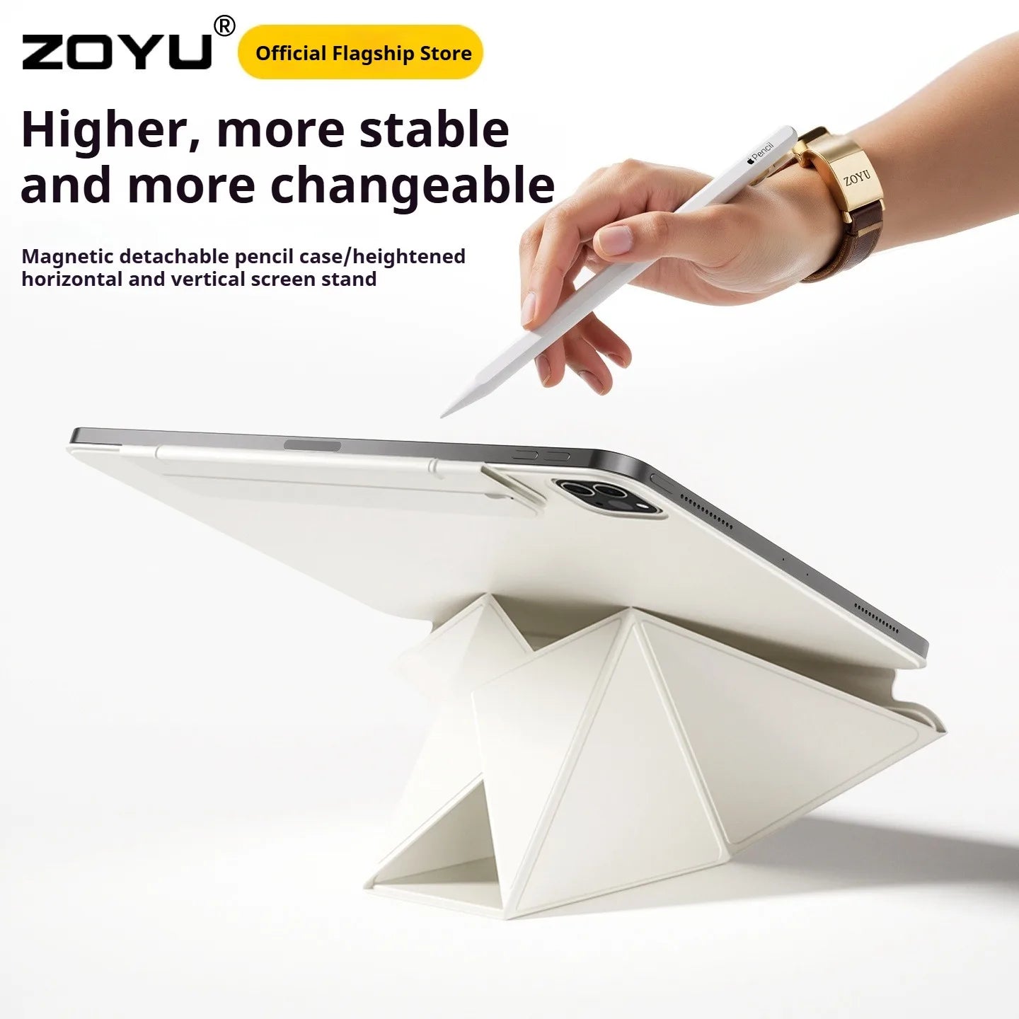 Magnetic Smart Folio Case for iPad Air Pro 13 Mini A17 Pro Cover