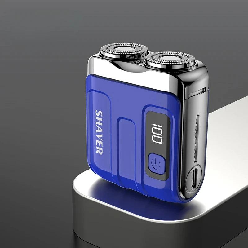 Mini Electric Shaver Cordless Dual Blade USB Recharge Beard Trimmer Tool
