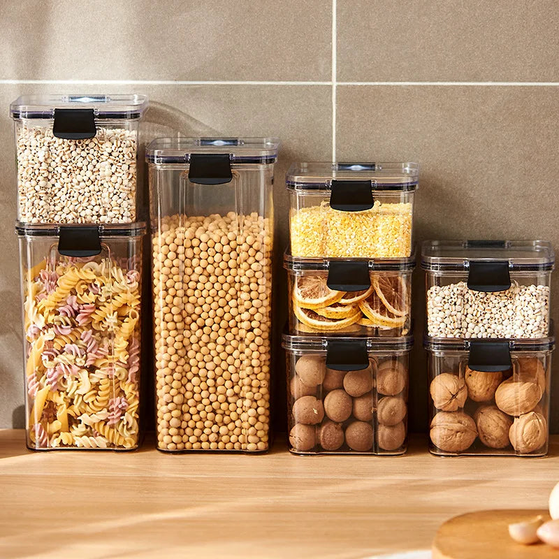 Large Airtight Grain Storage Container Set Kitchen Food Storage Jars